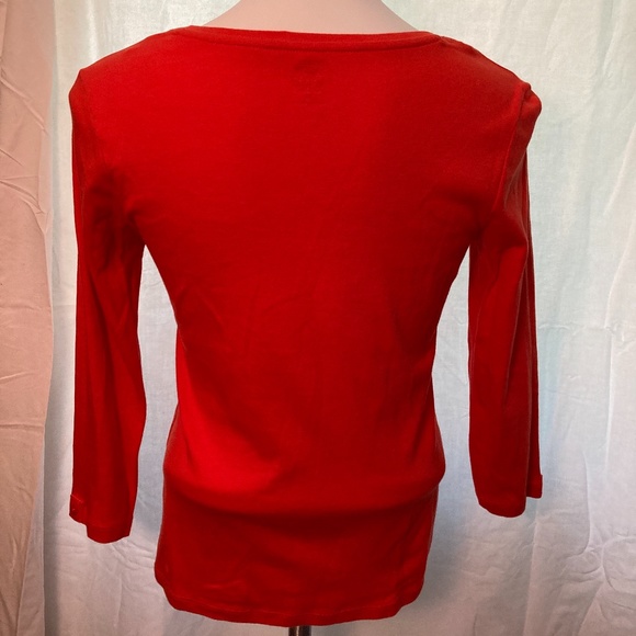 LAST CHANCE! Anne Klein Sport Orange Long Sleeve Tee - Picture 2 of 5